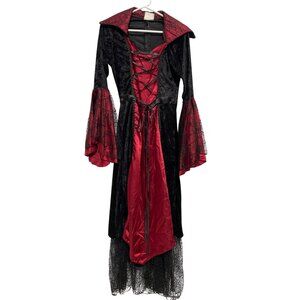 Vampire Halloween Costume Size Small Gothic Dress Lace Bell Sleeves Halloween